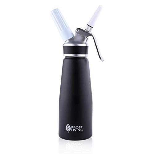 PROFESSIONAL ALUMINUM WHIPPED CREAM DISPENSER Stainless Steel trigger