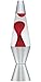 Lava Lite 2110 14.5-Inch Classic Silver-Based Lava Lamp, Red/Clear
