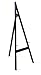 Wooden Display Easel with Height-Adjustable Pegs, 60 inches Tall - Black
