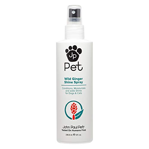 John Paul Pet Wild Ginger Shine Spray for Dogs and Cats, Soothes Conditions Moisturizes and Revitalizes Shine, Non-Aerosol, 8-Ounce