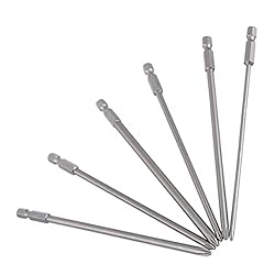 6pcs Phillips Screwdriver Drill Bits 150mm Long