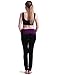HDE Women's Maternity Yoga Pants Pregnancy Stretch Fold Over Lounge Leggings (Black with Purple, Medium)
