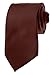 Romario Manzini Mens Necktie SOLID Satin Neck Tie Maroon