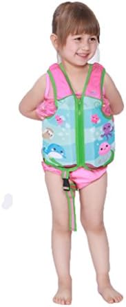Karc Child Swim Vest Portable Snorkel Vest Life Jacket Buoyancy Safety AID Vest for Snorkeling, Swimming Buoyancy Garment Swim Learning Vest