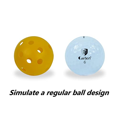 CAITON Plastic Golf Balls Hollow Airflow, Practice Golf Balls, Golf Punch Training Balls for