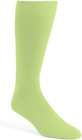 Boldsocks Lime Green Solid Color Men's Dress Socks