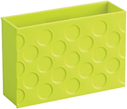 Refrigerator Strong Magnet Organizer Basket Box Container Magnets Plastic Holder for Whiteboard Recipe Note Stationery Utensil Storage Rack Tableware Office Kitchen Kids Room [Green]
