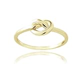 Hoops & Loops Flash Plated Gold Sterling Silver Love Knot Ring Size 10