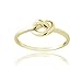 Hoops & Loops Flash Plated Gold Sterling Silver Love Knot Ring Size 10