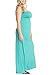 Poshsquare Women’s Tube Foldover Comfy Stretch Soft Strapless Maxi Plus Dress USA