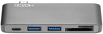 MIORDO USB C 3.1 Hub Adapter, 5 in 1 Multiport Type-C Adapter for 2016/2017 Macbook Pro, Space Grey