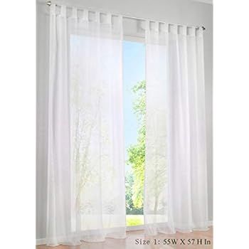 Curtains Blinds Ikea Matilda White Nubby Window Curtains 55x98 2