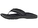 OLUKAI Hokua Men's Beach Sandals, Quick-Dry Flip-Flop Slides, Water Resistant & Wet Grip Rubber Soles, Compression Molded Footbed & Soft Comfort Fit, Black/Dk Shadow, 11