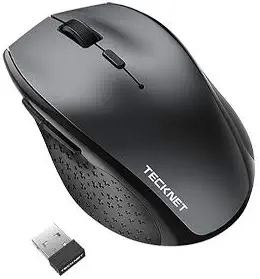 Wireless Bluetooth Mouse Tri-Mode (BT 5.0/3.0+2.4Ghz) with Nano Receiver, Portable Wireless Mice 6 Adjustable DPI, 6 Buttons for Notebook, PC, Laptop, Computer, MacBook