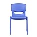 Flash Furniture Blue Plastic Stackable School Chair with 13.25'' Seat Height