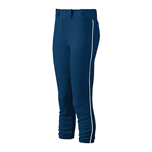 Mizuno Pantalon passepoilé ceinturé pour Femme - Pantalon passepoilé ceinturé pour Femme - S Blanc-Rouge