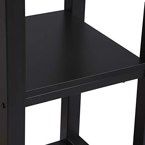 WOLTU BT31sz+BH130sz-2 1x Bartisch + 2X Barhocker Set Bistrotisch Stehtisch Esstisch Essgruppe, Metallgestell, MDF… – Bild 8