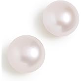 SHASHI Women's Grande Essential Pearl Studs, Pearl, Off White, One Size