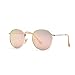 ZOGEEN Classic Metal Frame Round Circle Mirrored Sunglasses Men Women Glasses 3447 (Gold&Pink)