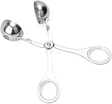 Amazon Co Jp ミートボールトング 肉団子 はさみ キッチンツール 便利グッズ 台所用品 料理グッズ ステンレス 丸め機 ボール作製 肉ボール アイス パソコン 周辺機器