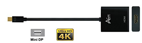 Ableconn MDPHD4KAA Active Mini DisplayPort (Thunderbolt 2) to HDMI Adapter for Displays up to 4K Ultra HD 3840x2160@30Hz (Gold Plated) - Active Mini DP 1.2 to HDMI 4K UHD - Eyefinity Compatible