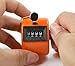 LORJE Orange Color Handheld Tally Counter 4 Digit Display for Lap/Sport/Coach/School/Event