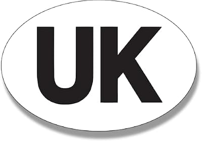 Rubigo UK Stickers for Car Europe 18x13.3cm Vinyl Weatherproof Legal