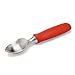 BALCI Ice Cream Scoop - Heavy Duty Stainless Steel Icecream Scooper With Non-Slip Rubber Grip - Professional Metal Ice-Cream Spade - Dishwasher Safe – Red