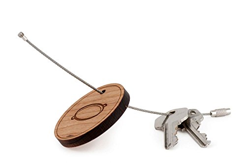 Paella Pan Keychain, Wood Twist Cable Keychain - Large - Thumbnail 2