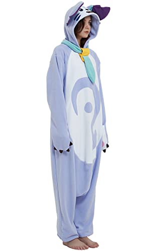 Grenouillère Animalière Pour Enfants Et Adultes - Flanelle Douce - Capuche Avec Oreilles - Fermeture éclair Dos - Pour Pyjama Ou Cosplay