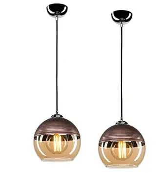 ONECYA ROYAL FANCY Decoration New Fancy Ceiling Lamp with Fixtures and Fitting Set of 2(Corded Electric, Metal, Gold)