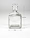 Serene Spaces Living Glass Bottle Bud Vases Set of 6, Vintage Square Bottle Style - Elegant Vases, 4.5