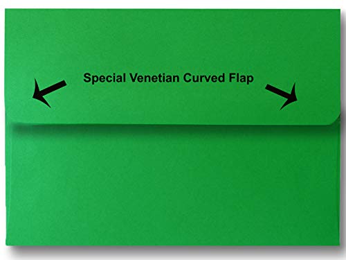 Holiday Green 50 Boxed A1 Envelopes (3-5/8 X 5-1/8) for 3-3/8 X 4-7/8 Response Enclosure Invitation Announcement Wedding Shower Communion Christening Cards by The Envelope Gallery