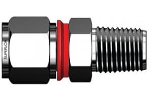 Superlok SMCI - 316 Stainless Steel Tube Compression Male Connector - Built in Gap Gauge - 1/4" Tube x 1/4" MPT