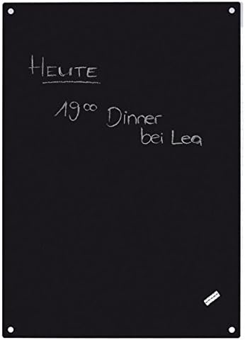 FIRST4MAGNETS Black A4 Chalk Board c/w 5 Magnets (297 x 210mm), Metal, Silver, 40 x 20 x 5 cm