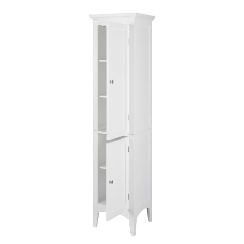 Elegant Home Fashions Adriana Linen Tower with 2-Shutter Door