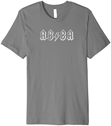 Mens Lightning Bolt abba T-Shirt Large Slate