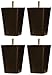 Osborne Replacement Square Hardwood Sofa Feet (Set of Four), Rubberwood Bun Feet with Pre-Installed Hardware, Tapered Style with Dark Finish, Replacement Feet for Couch, Chair, Ottoman and More