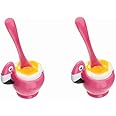 Joie Kitchen Gadgets Flamingo Egg Cup, One Size, Deep Pink, 2 Pieces
