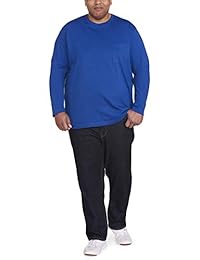 Camiseta con bolsillo de manga larga grande y alta para hombre   Essentials, ajustada por DXL