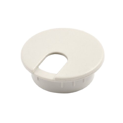 4 Pcs Plastic Computer Desk Cable Cord Grommet Hole Covers Gray 34mm