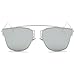 SOJOS Classic Square Metal Frame Sunglasses for Women Men Flat Mirrored Lens SJ1008