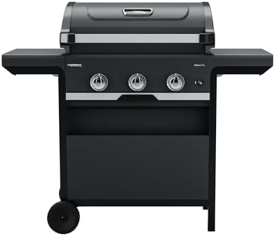 Select 3 LS Plus Gas Barbecue | Barbacoa con Carro, Ruedas y Tapa con Termómetro – 3 y 1 Quemadores | 11 kW Total, Negro