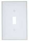 Leviton PJ1-WM 1-Gang Toggle Switch Wallplate, 10-Pack, White
