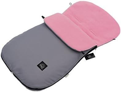 Universal FOOTMUFF Cosy Toes Baby Buggy Stroller Pushchair PRAM Liner Luxury (Grey/Light Pink)