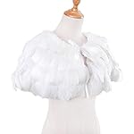 Zakia Gothic Victorian Fashion Feather Shrug Shawl Halloween Wedding Poncho Costume Zakia Gothic Victorian Fashion Feather Shrug Shawl Halloween Wedding Poncho Costume