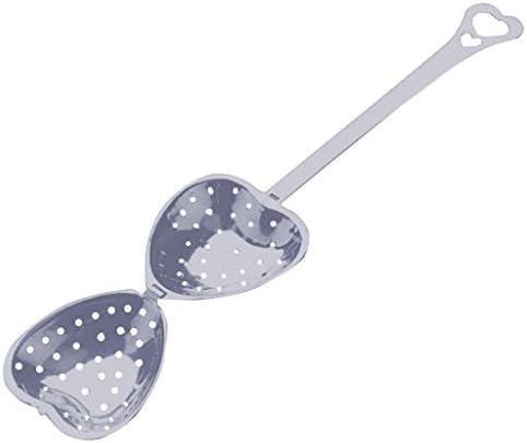 chendongdong 1pcs Heart Shaped Tea Infuser Spoon Strainer Stainless Steel Steeper Handle Shower