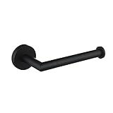Hitch Toilet Paper Holder Stainless Steel, Chrome Toilet Paper Holder Wall Mount for Bathroom & Kitchen (Black)