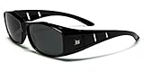 Barricade Polarized Oval Rectangular Fit Over Glasses Sunglasses