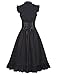 Belle Poque Women Renaissance Costume Dress Steampunk Pirate Dress for Halloween M Black